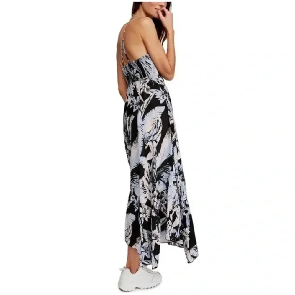 Free People Intimately Heat Wave Printed Maxi Handkerchief Slip Dress Size Small - Picture 2 of 10
